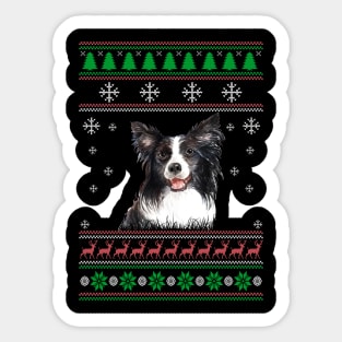 Cute Border Collie Dog Lover Ugly Christmas Sweater For Women And Men Funny Gifts Sticker
